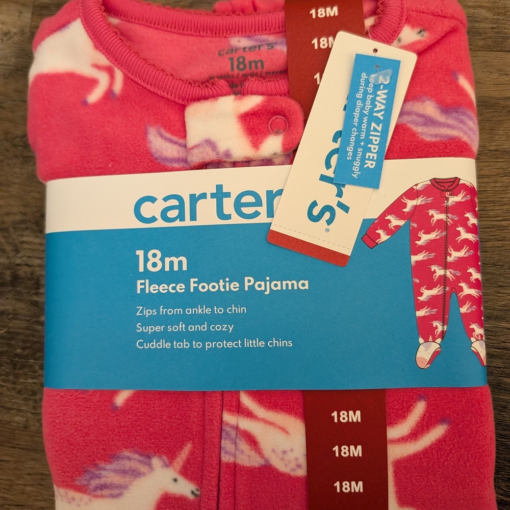 Carter's Pink Unicorn Fleece Pajama